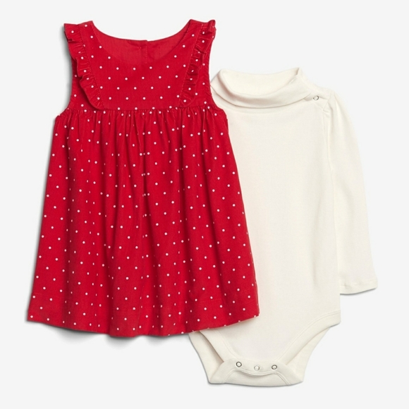 NWT Gap Kids Red Polka Dot Jumper Set - Picture 2 of 6